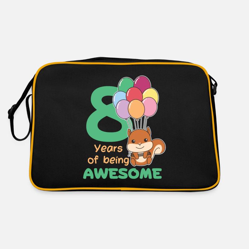 Squirrel for 8th birthday children eight years Retro Bag