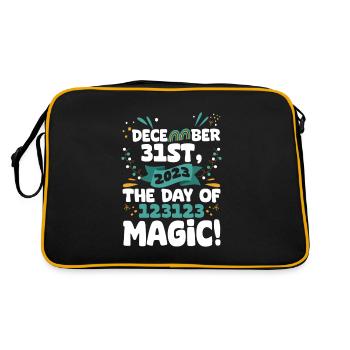 the last day of 2023 is 123123 - Retro Bag - black/gold - Back