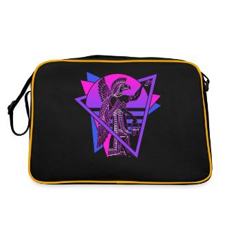 Anunnaki Antike Sumerer Babylonier Assyrer - Retro Tasche - Schwarz/Gold - Hinten