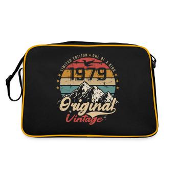 Original Vintage 1979 limitierte Auflage 1979 - Retro Tasche - Schwarz/Gold - Hinten