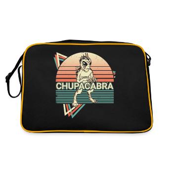 Chupacabra Crypto Cryptozoology Retro - Retro Bag - black/gold - Back