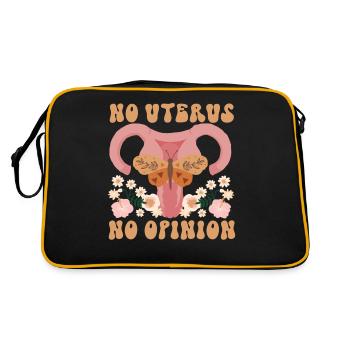 Féministe Pas d’utérus Pas d’opinion - Sac Retro - noir/or - Dos