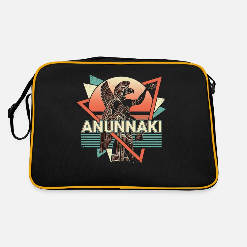 Anunnaki Antike Sumerer Babylonier Assyrer - Retro Tasche - Schwarz/Gold