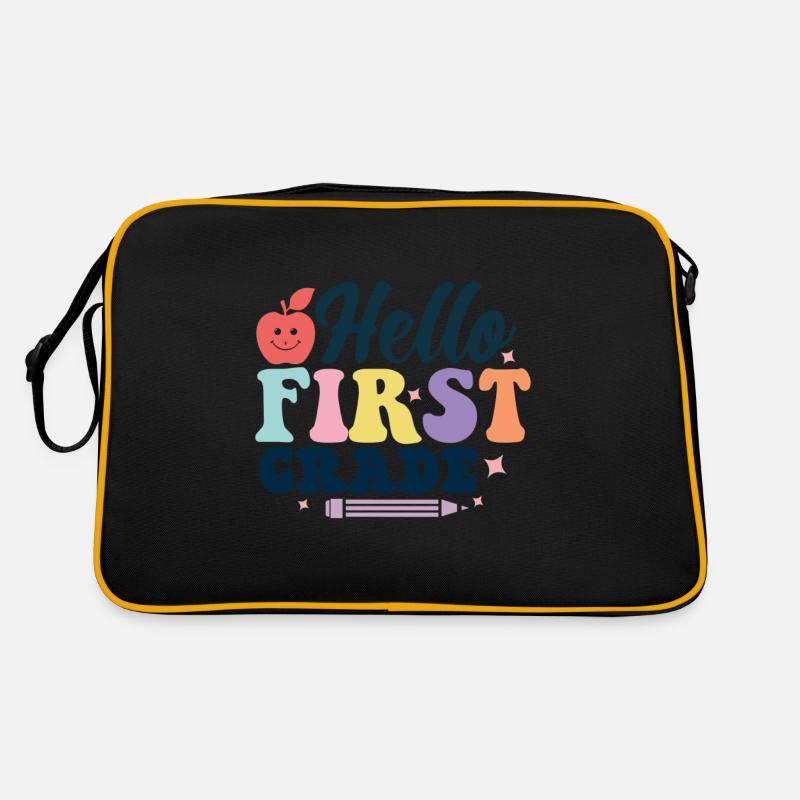 Hello 1st Grade Back To School First Day Retro Bag