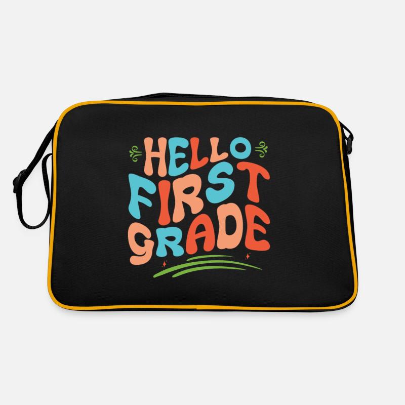 Hello 1st Grade Back To School First Day Retro Bag