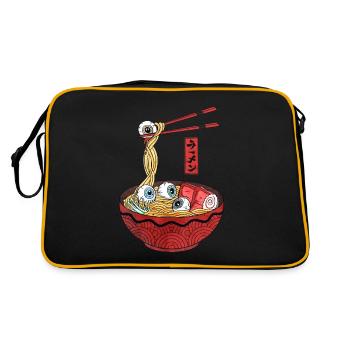 Weirdcore Aesthetic Japanese Ramen Eyeballs - Retro Bag - black/gold - Back