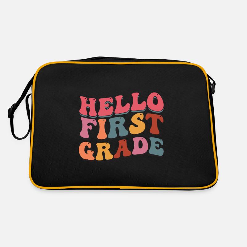 Hello 1st Grade Back To School First Day Retro Bag