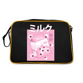 Weirdcore Aesthetic Japanese Kawaii Cute Mil - Retro Bag - black/gold - Back