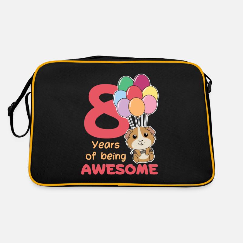 Cochons d’Inde pour les enfants de 8e anniversaire huit Sac Retro