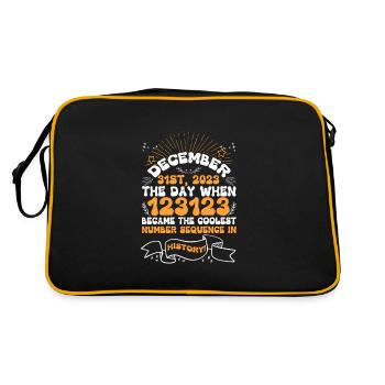 the last day of 2023 is 123123 - Retro Bag - black/gold - Back