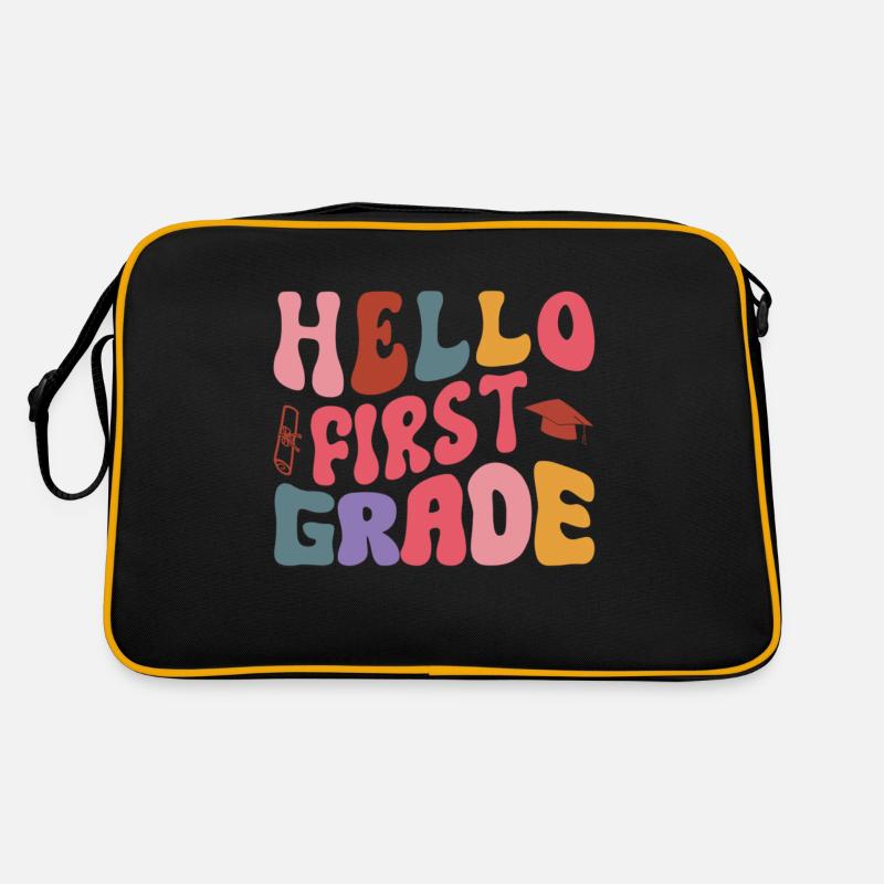 Hello 1st Grade Back To School First Day Retro Bag