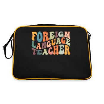 Teaching Groovy Foreign Language Teachers - Retro Bag - black/gold - Back