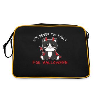Chat il n’est jamais trop tôt pour les diables d’Halloween - Sac Retro - noir/or - Dos