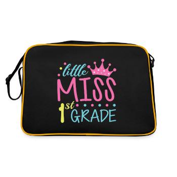 Hello 1st Grade Back To School First Day - Retro Bag - black/gold - Back