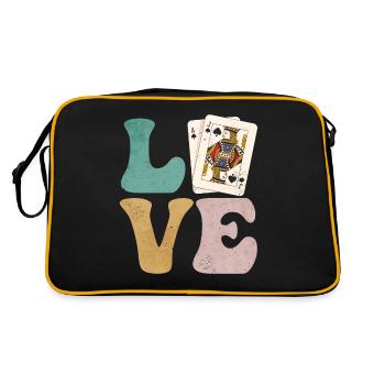 Cartes de jeu de blackjack - Sac Retro - noir/or - Dos