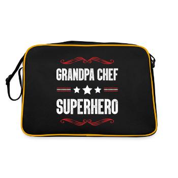 Grand-père Super-héros - Sac Retro - noir/or - Dos