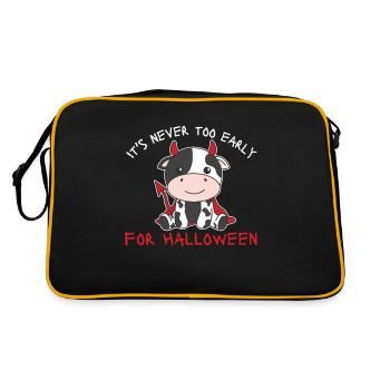 Vache, il n’est jamais trop tôt pour le diable d’Halloween - Sac Retro - noir/or - Dos