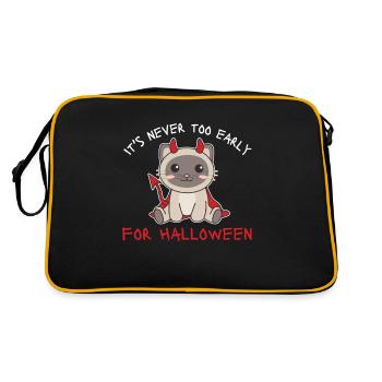 Chat siamois il n’est jamais trop tôt pour les diables d’Halloween - Sac Retro - noir/or - Dos