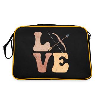Bogen- und Pfeiljagd Bogen- und Pfeiljäger - Retro Tasche - Schwarz/Gold - Hinten
