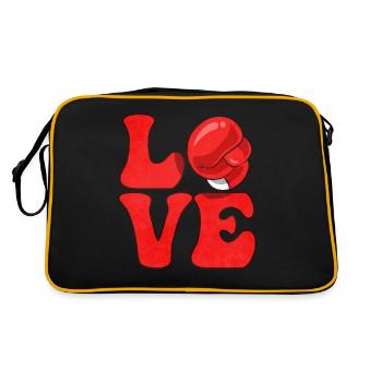 Boxer Boxen - Retro Tasche - Schwarz/Gold - Hinten