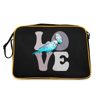 Budgie Budgie Parrot - Retro Bag - black/gold - Back