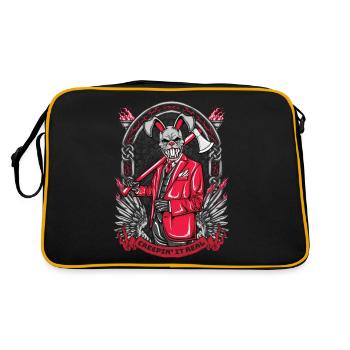Horror Clown Horrorfilm Filmfestival + Halloween - Retro Tasche - Schwarz/Gold - Hinten