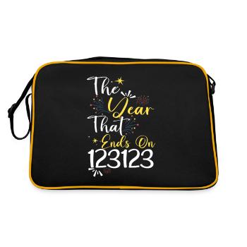 the last day of 2023 is 123123 - Retro Bag - black/gold - Back