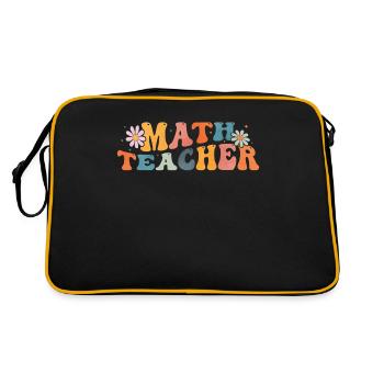 Groovy Math Teacher Mathematics Mathematician - Retro Bag - black/gold - Back