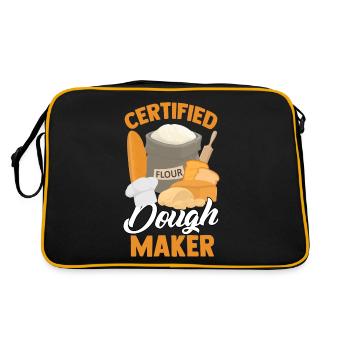 Funny Bread Baking Baker Flour - Retro Bag - black/gold - Back