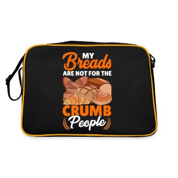 Funny bread baking baker - Retro Bag - black/gold - Back