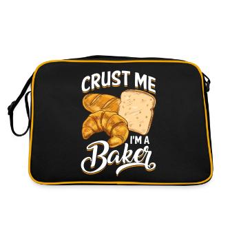 Drôle de boulanger cuisant du pain - Sac Retro - noir/or - Dos