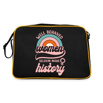 Feminist Well Behaved Women Seldom - Retro Bag - black/gold - Back