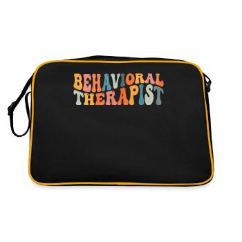 Groovy Behavioral Therapist Behavioral Technologist - Retro Bag - black/gold - Back