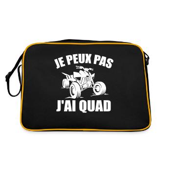 Je Peux Pas J'ai Quad Cadeau Conducteur De Quad - Sac Retro - noir/or - Dos