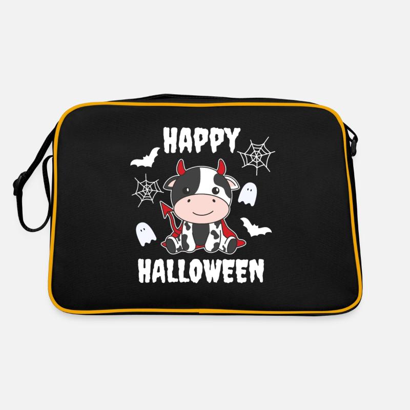 Costume de diable heureux d’Halloween de vache Sac Retro