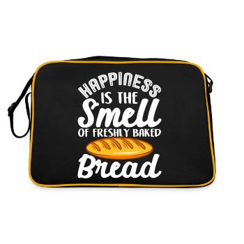 Funny bread baking baker - Retro Bag - black/gold - Back