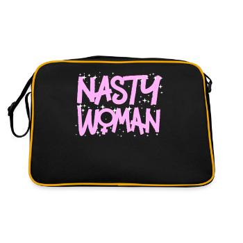 Feminist Nasty Woman - Retro Bag - black/gold - Back
