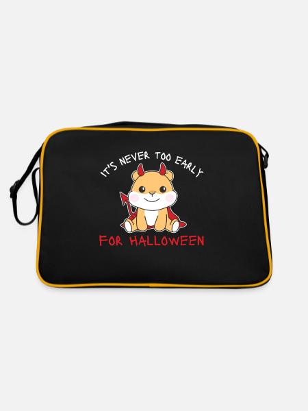 Hamster il n’est jamais trop tôt pour les diables d’Halloween - Sac Retro - noir/or - Dos