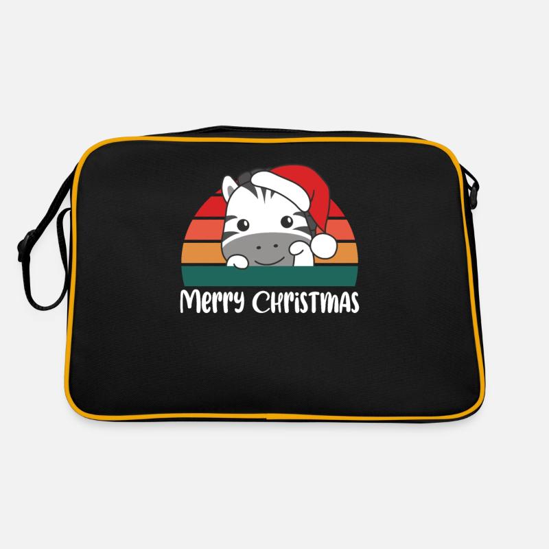 Joyeux Noël Retro Zebra Christmas Sac Retro