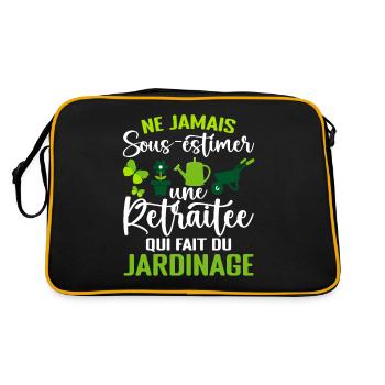 Sous-estimer une retraitée qui fait du jardinage - Sac Retro - noir/or - Dos