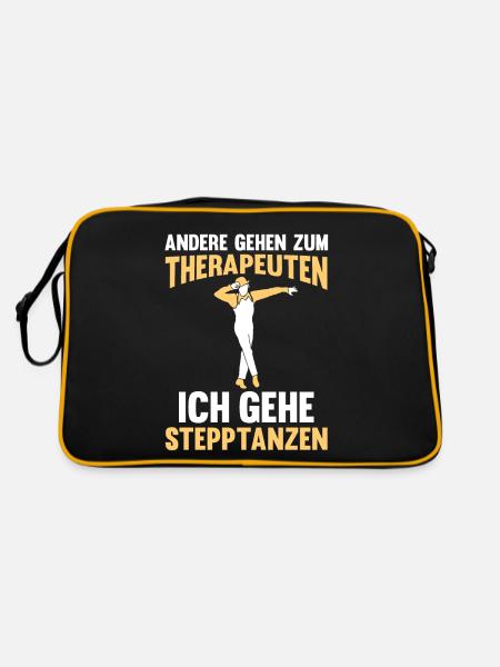 Tänzer Stepptanz - Retro Tasche - Schwarz/Gold