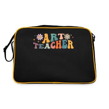 Groovy Art Teacher Artist Artistic Artist - Retro Bag - black/gold - Back