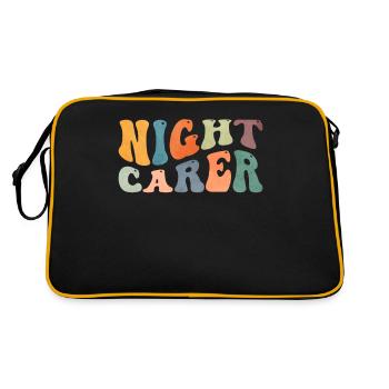 Groovy Night Carer Night Shift Infirmière gériatrique - Sac Retro - noir/or - Dos