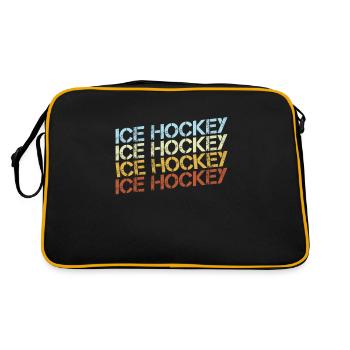 Eishockey Retro - Retro Tasche - Schwarz/Gold - Hinten