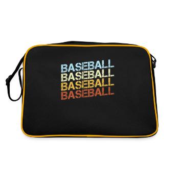 Baseball Retro - Retro Tasche - Schwarz/Gold - Hinten