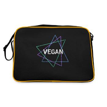 Végétalien - Sac Retro - noir/or - Dos