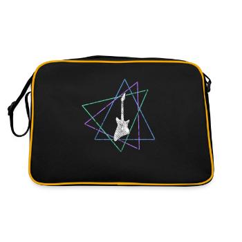 Rock - Retro Tasche - Schwarz/Gold - Hinten