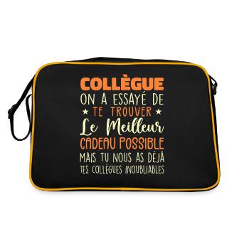 Mes Collègues Sont Inoubliables Et Extra - Sac Retro - noir/or - Dos