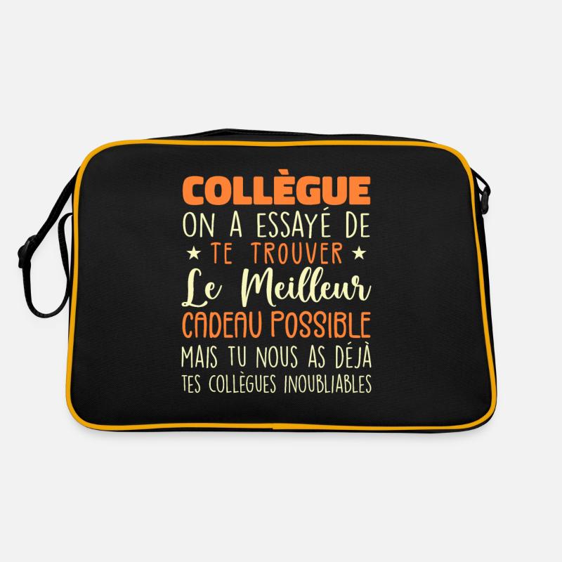 Mes Collègues Sont Inoubliables Et Extra - Sac Retro - noir/or