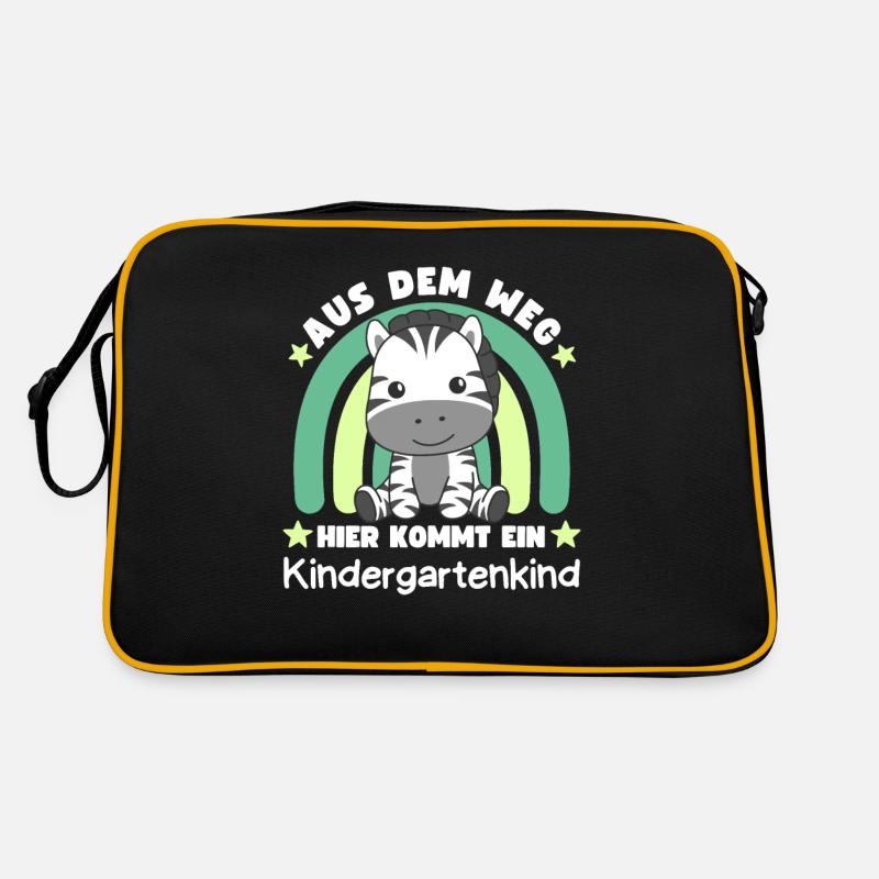 Aus Dem Weg Hier Kommt Ein Kindergartenkind Zebra Retro Tasche